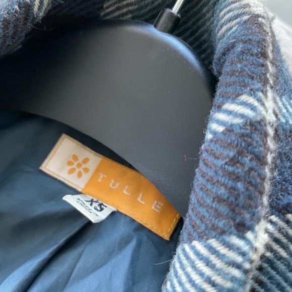 Deep green plaid fitted coat by Tulle - Picture 3 of 4